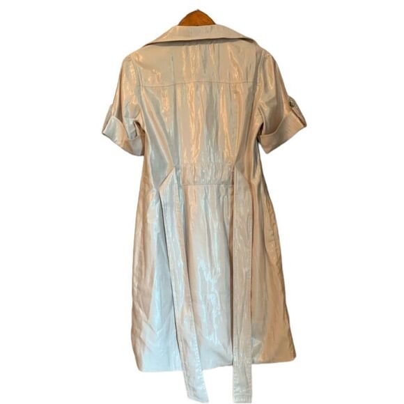 Chico’s short sleeve shiny button down dress - Picture 9 of 9